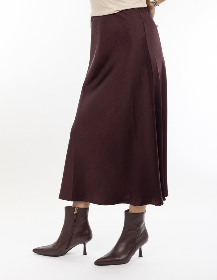 Neo Noir lange rok bordeaux