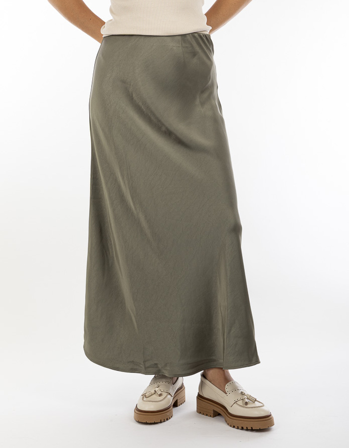 Neo Noir lange rok kaki