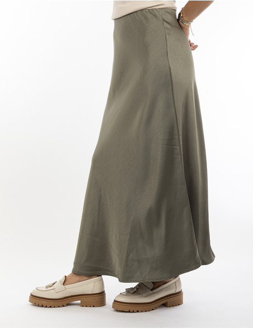 Neo Noir lange rok kaki