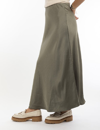 Neo Noir lange rok kaki