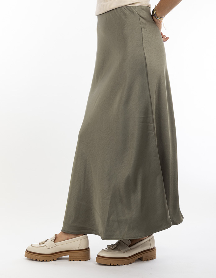 Neo Noir lange rok kaki