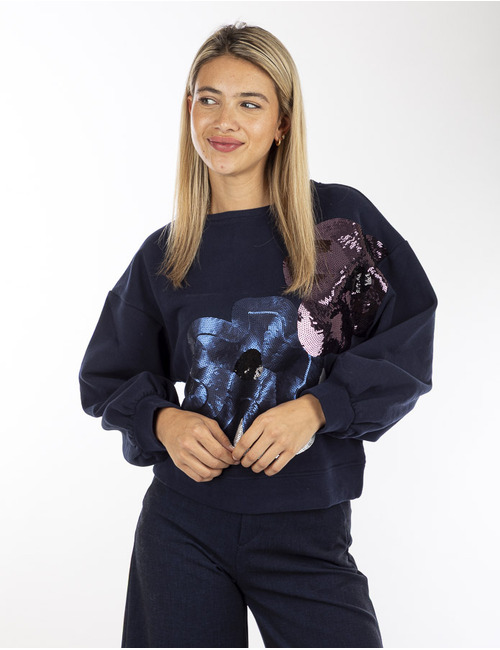 Senso lange mouw pull navy