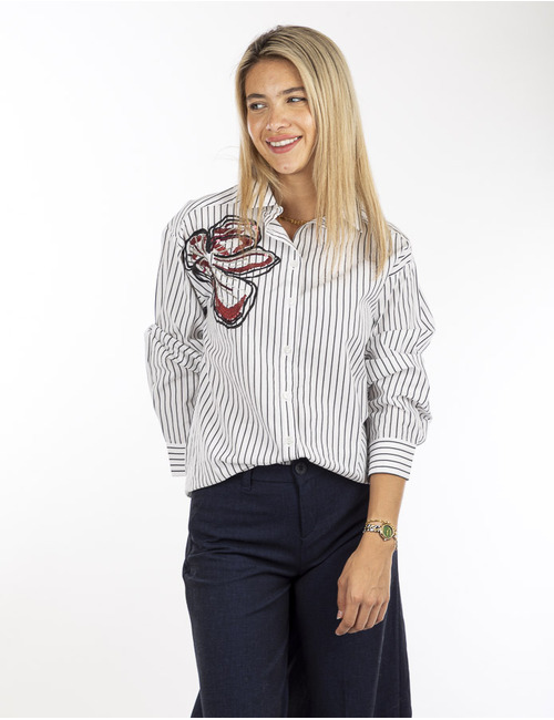 Senso lange mouw bloes bordeaux