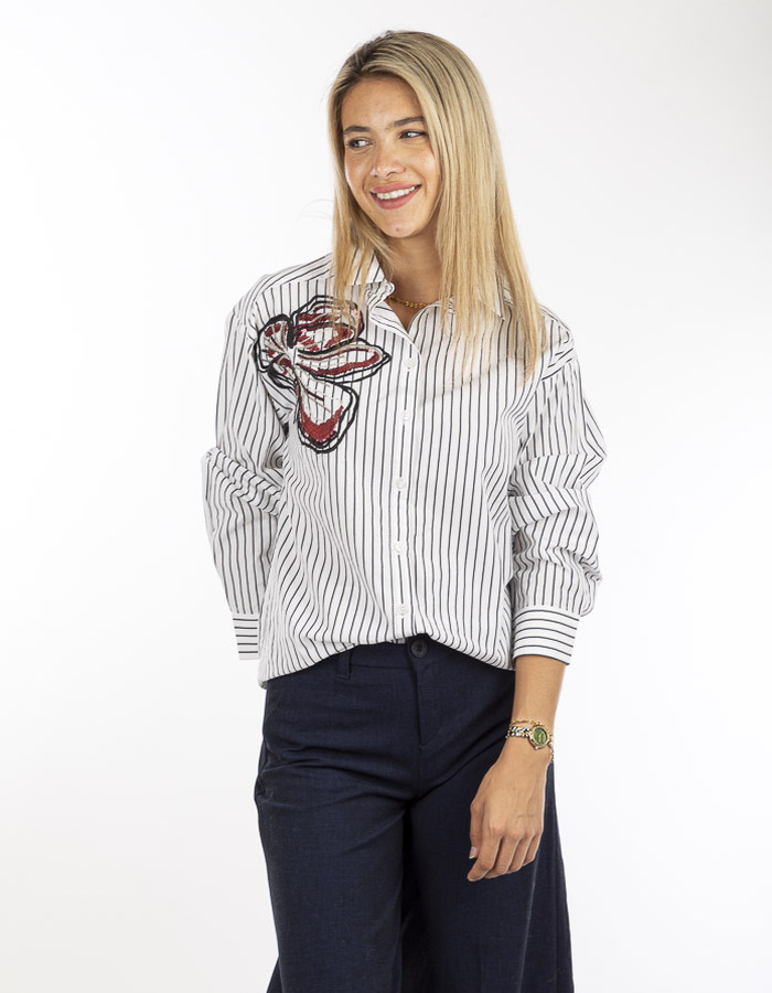 Senso lange mouw bloes bordeaux