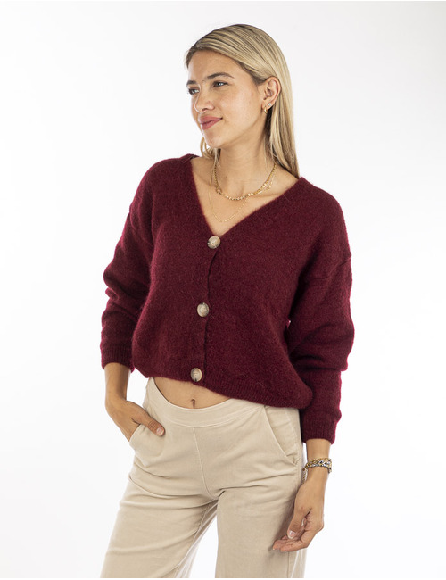 Mika Elles gilet bordeaux