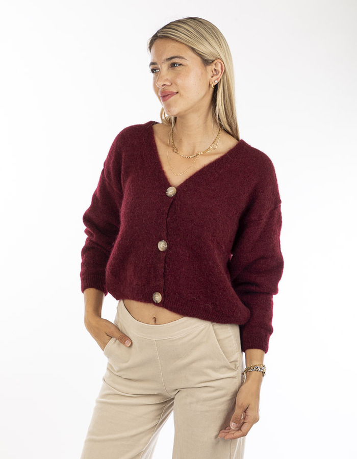 Mika Elles gilet bordeaux
