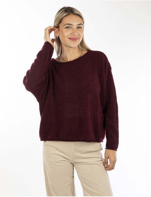 Mika Elles pull bordeaux
