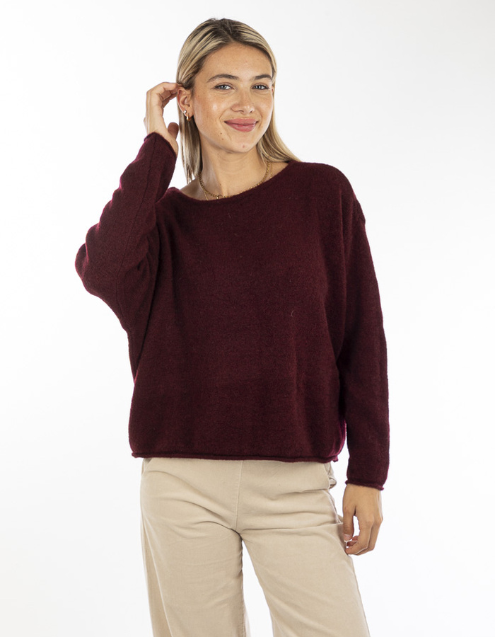 Mika Elles pull bordeaux