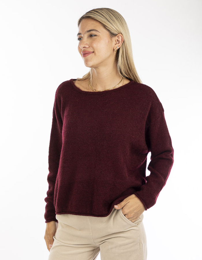 Mika Elles pull bordeaux