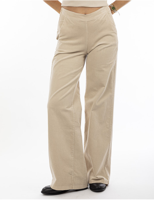 Mika Elles broek met elatische band beige