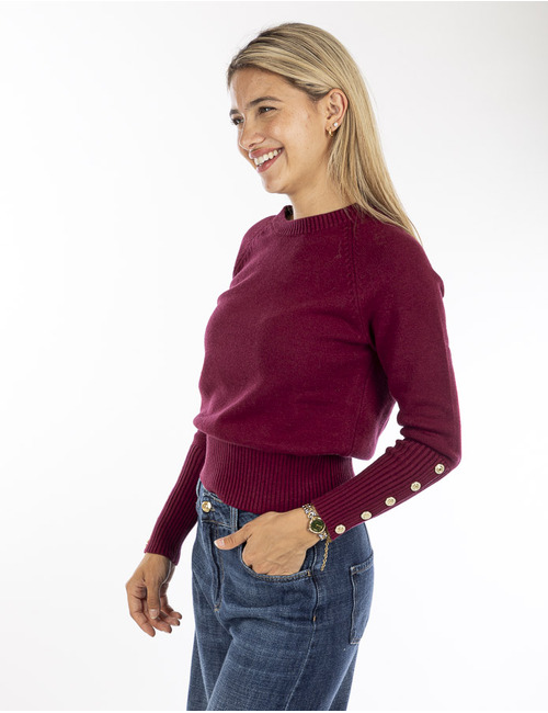 Kocca lange mouw pull bordeaux