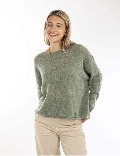 Mika Elles pull kaki