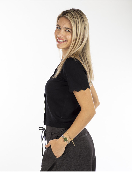 Twinset korte mouw pull zwart