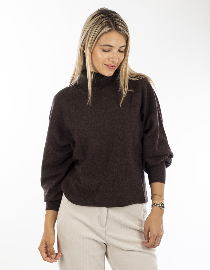 Herzen's lange mouw pull bruin