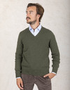 Gran Sasso pull met v-hals groen