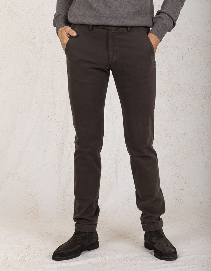 Briglia modern fit broek bruin