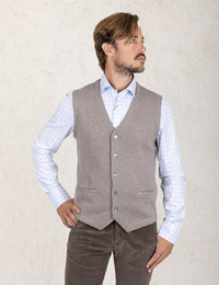 Wollen Gilet in Taupe