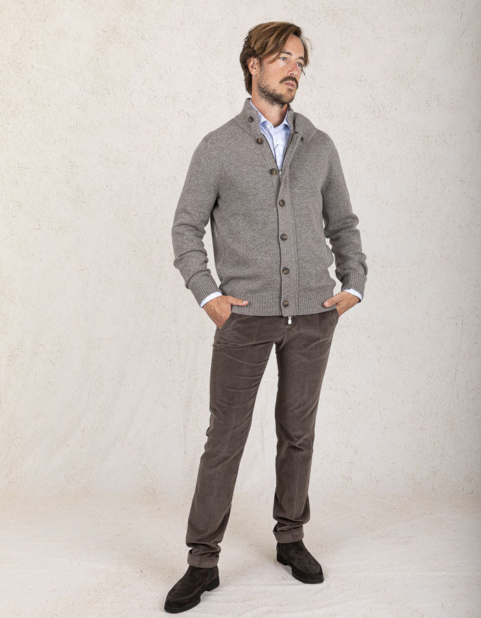 Gran Sasso cardigan taupe