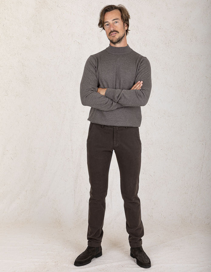 Briglia modern fit broek bruin