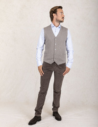 Wollen Gilet in Taupe