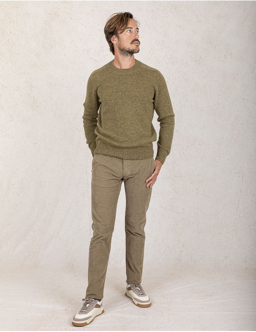Slim Fit Chino in Velours – Khaki Corduroy ATN05 A78 