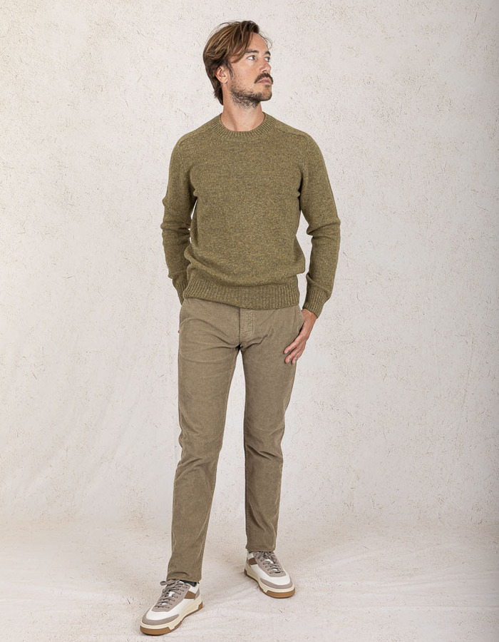 Slim Fit Chino in Velours – Khaki Corduroy ATN05 A78 