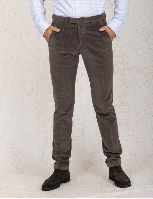 Briglia modern fit broek bruin