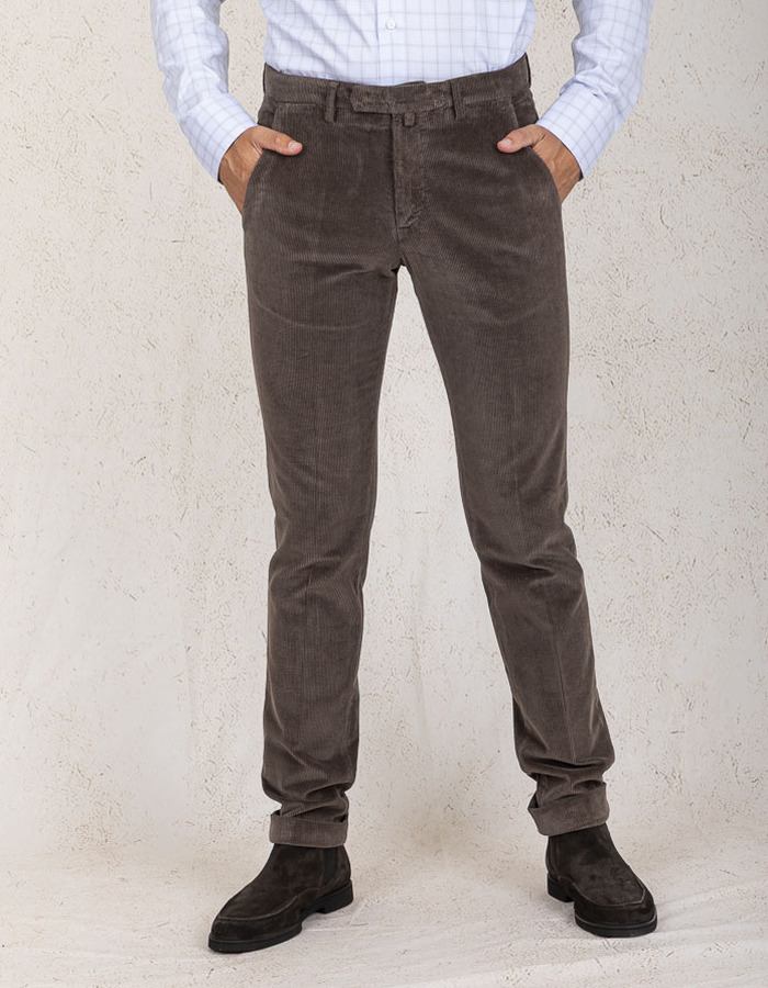 Briglia modern fit broek bruin