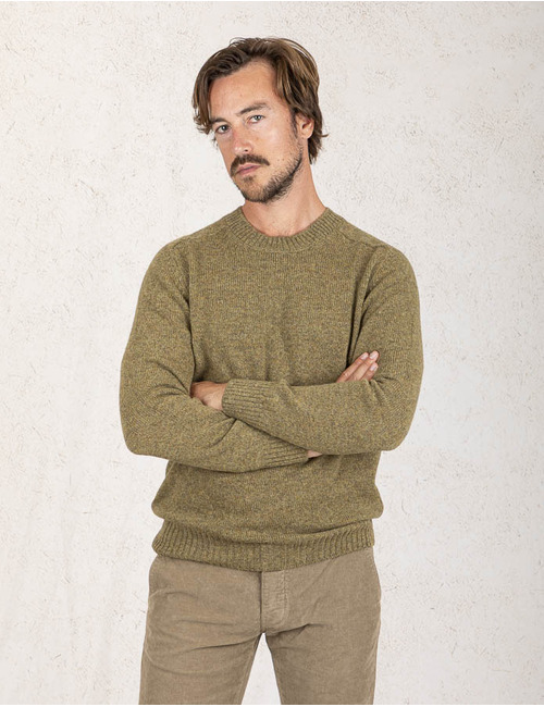 Gran Sasso pull met ronde hals groen