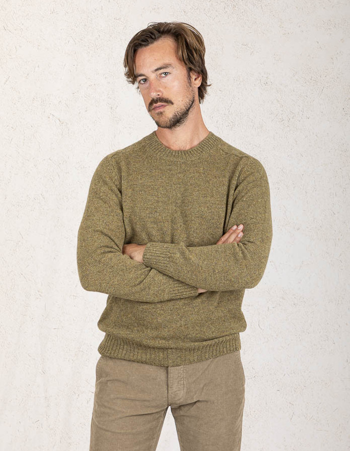 Gran Sasso pull met ronde hals groen