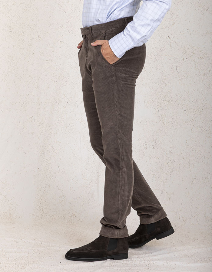 Briglia modern fit broek bruin