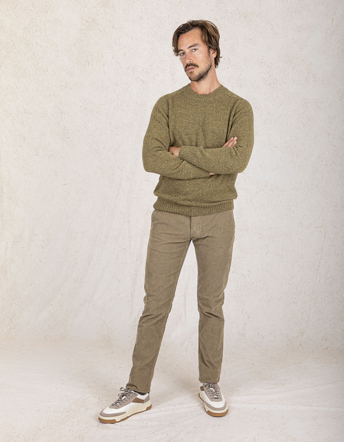 Gran Sasso pull met ronde hals groen