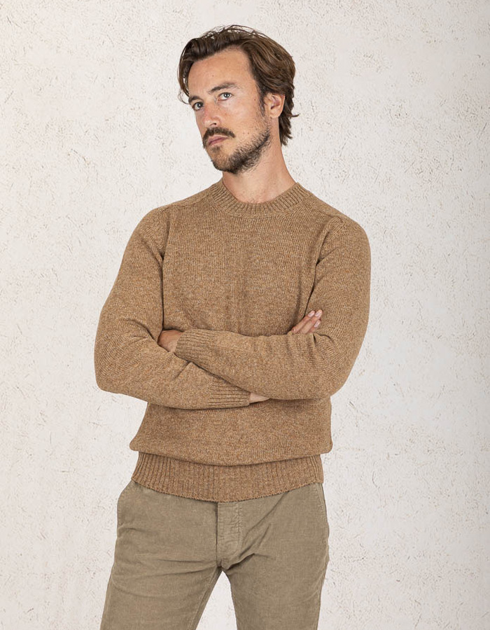 Gran Sasso pull met ronde hals beige