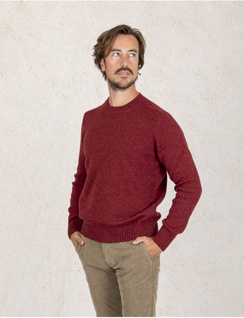 Gran Sasso pull met ronde hals rood