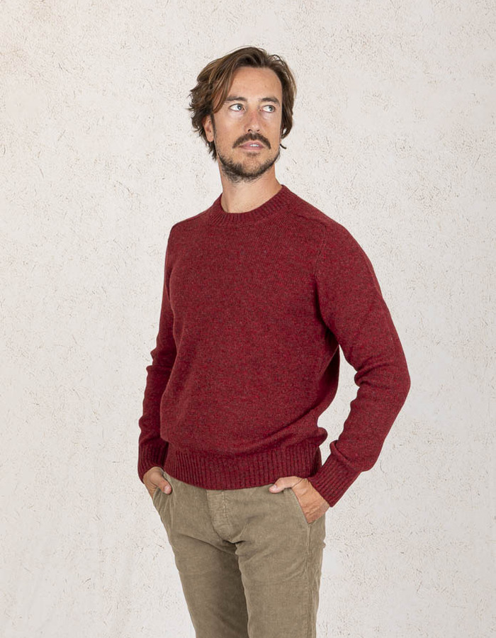 Gran Sasso pull met ronde hals rood