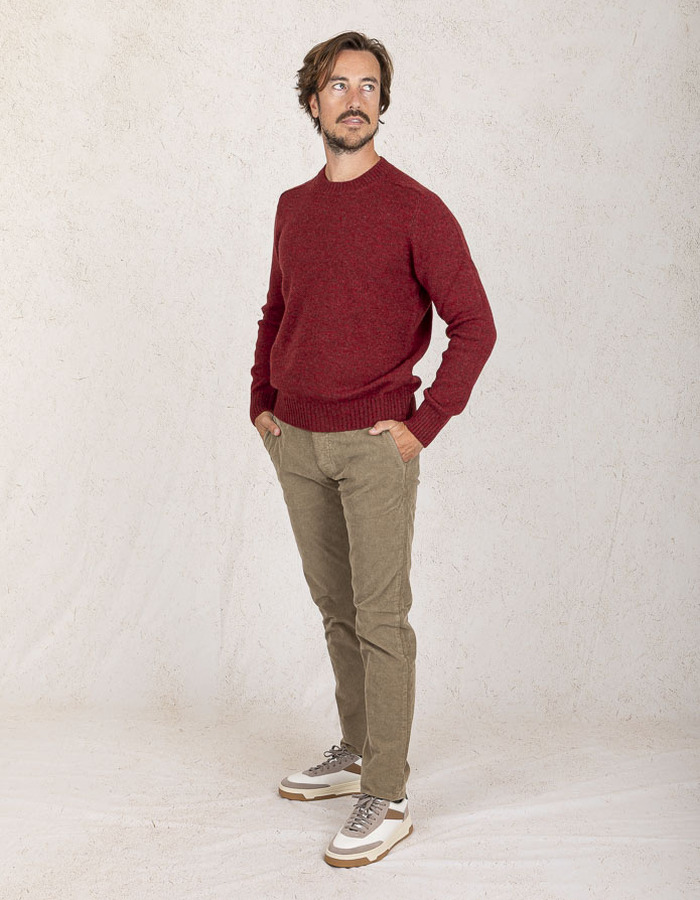 Gran Sasso pull met ronde hals rood