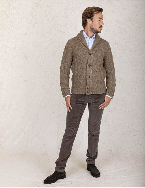Gran Sasso cardigan bruin