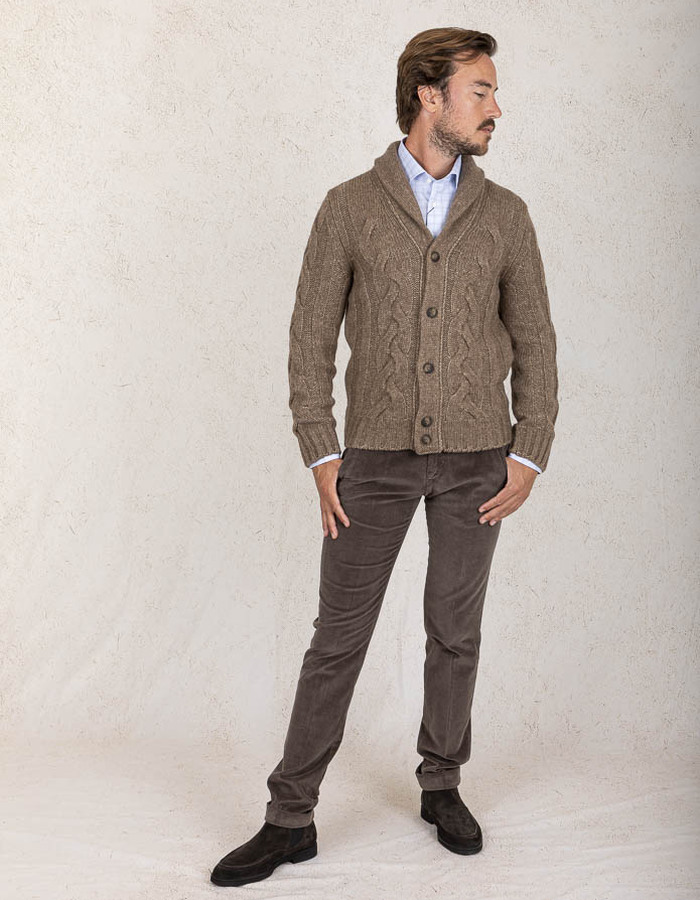 Gran Sasso cardigan bruin