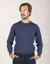 K-way pull met ronde hals blauw