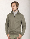  Sweatshirt van katoenen sweatstof met ritskraag en logopatch