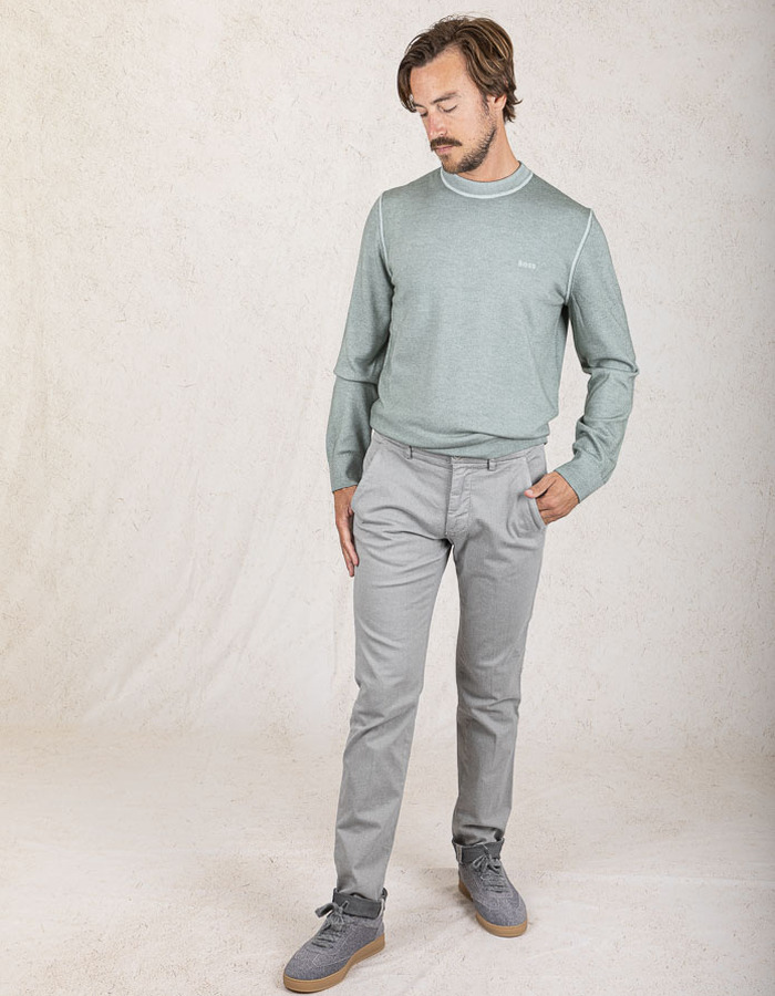 Mason's slim fit broek grijs