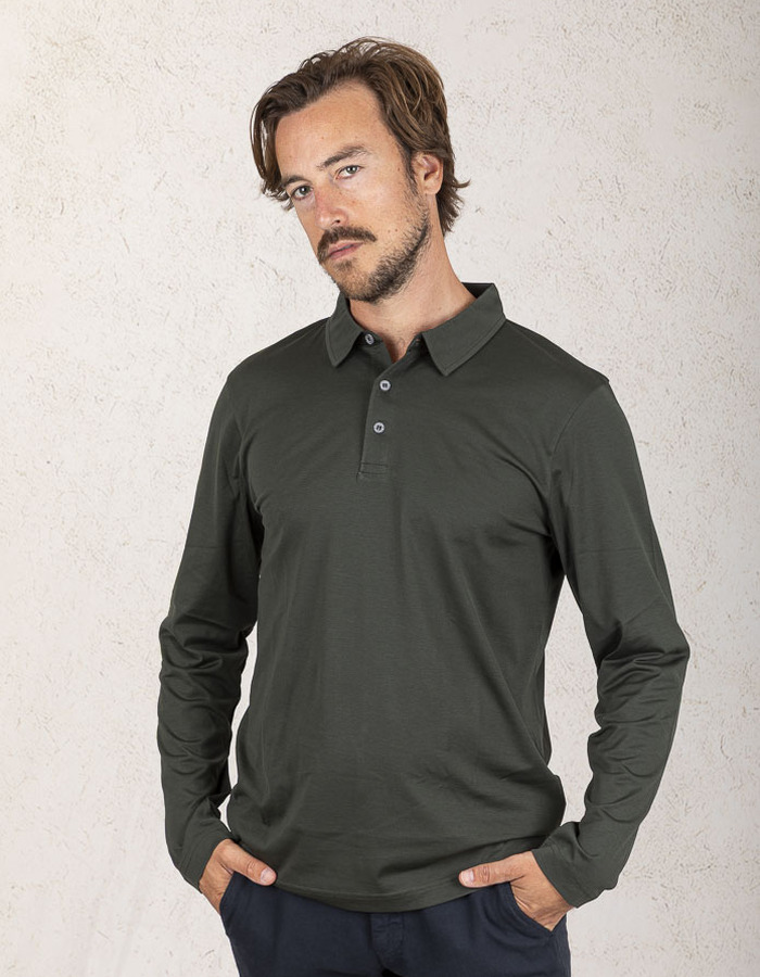 Sunspel lange mouw polo