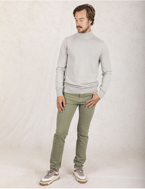 Regular Fit Rollneck Sweater in Lichtbeige