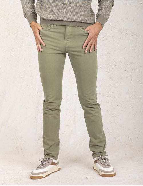 Boss Orange slim fit broek groen
