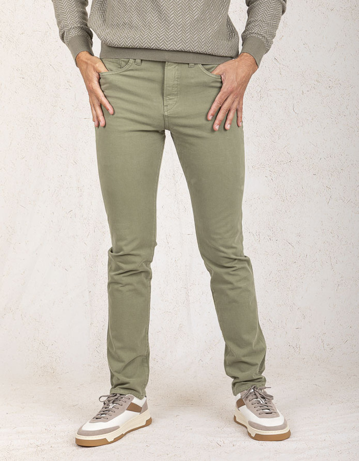 Boss Orange slim fit broek groen