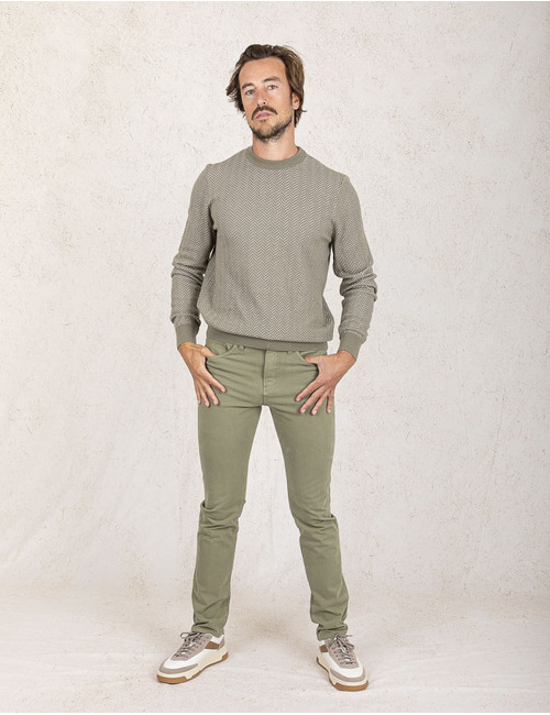 Boss Orange slim fit broek groen