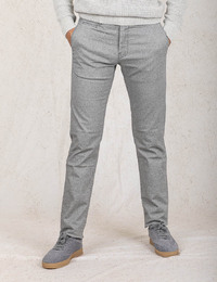 Slim Fit Broek ATN05  in Grijs Melange 
