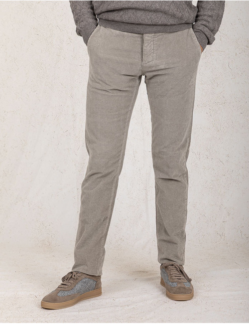 Slim Fit Corduroy Broek ATN05 in Sand