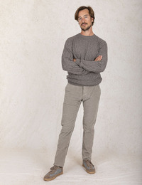 Slim Fit Corduroy Broek ATN05 in Sand