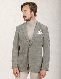 Modern Fit Corduroy Blazer in Green 
